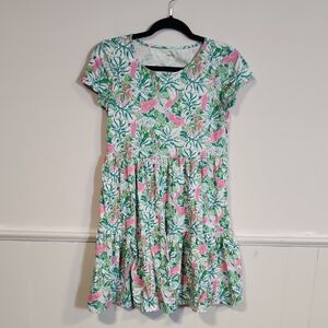 Lilly Pulitzer Pink and Green Floral Kids Dress
